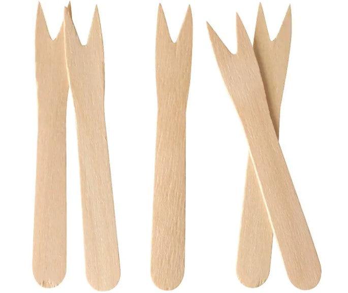 Papstar Pommes Holzgabeln "pure" 8,5 cm, 1.000 Stück