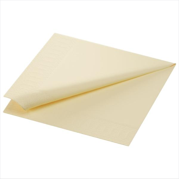 DUNI Zelltuch Serviette 40x40 3lg 1/4 BF. Cream, 4x 250 Stck/Karton