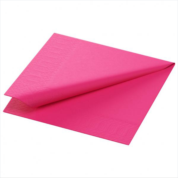 Duni Zelltuch Serviette 40x40 3lg 1/4 BF. Fuchsia, 8x 125 Stck/Karton