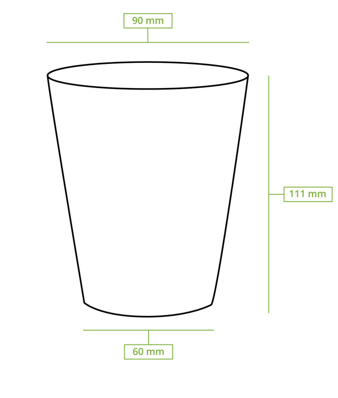 Pappbecher 300 ml, Ø 90 mm, weiß 1000 Stk. (inkl. Lizenzgebühr)