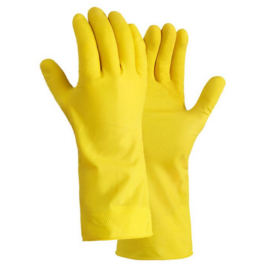 Clean&Clever Allzweck Handschuh, Latex gelb, 1 Paar, Gr. L