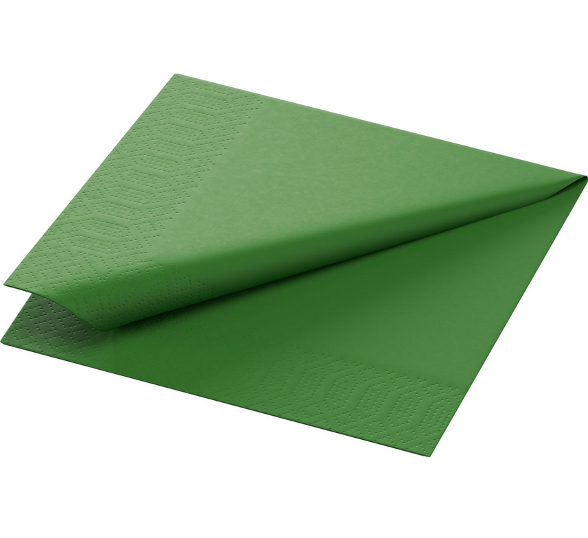 DUNI Zelltuch Serviette 3lg 33x33 1/4 F. Leaf Green, 4x250 Stk.