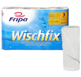 Fripa Wischfix Küchenrolle, 3-lagig, 100% Zellstoff mit Saugprägung, 26 x 24 cm, 4er