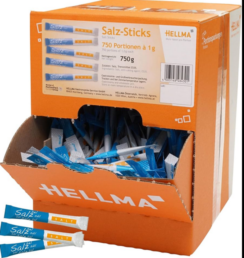 Hellma Salz Sticks, 750 x 1g je Karton