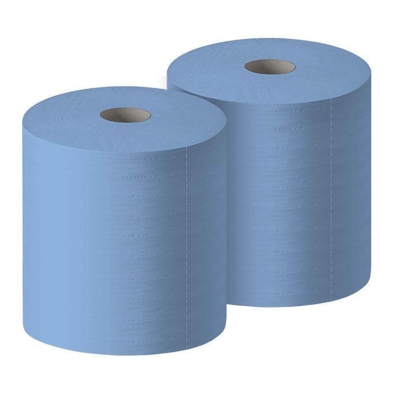 PURE Putzpapier Wischtuch 2 lagig BLAU 100% Zellstoff 35,5x36cm 2Rll à 1000 Tücher