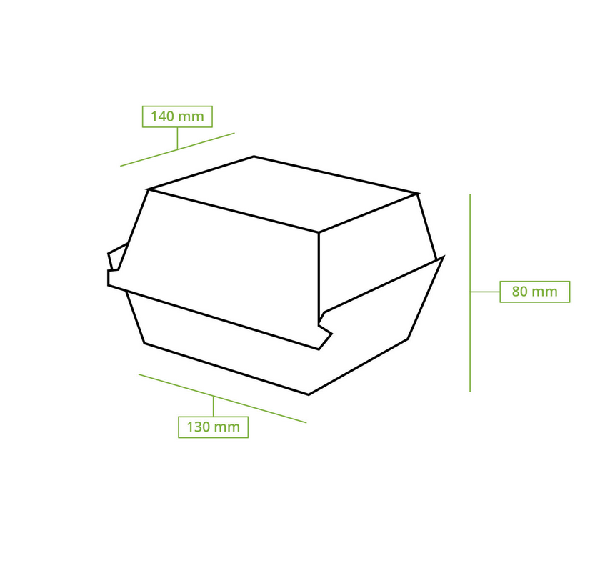 Kraftkarton Burger Boxen braun, 13 x 14 x 8cm, 400 Stk.