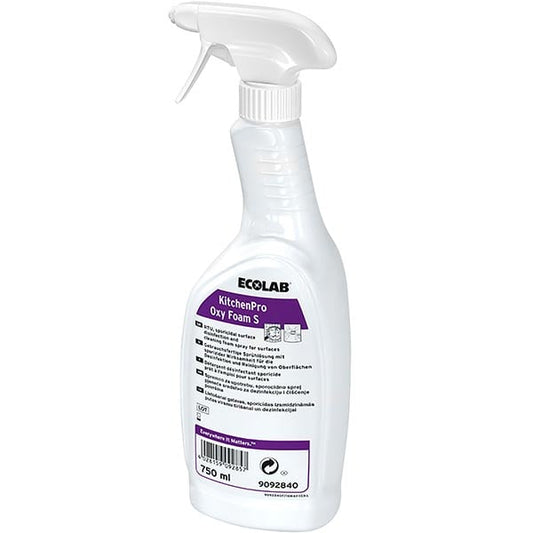 ECOLAB Kitchenpro Oxyfoam S Gebrauchsfertiges reinigendes Desinfektionsspray 6x0,75L