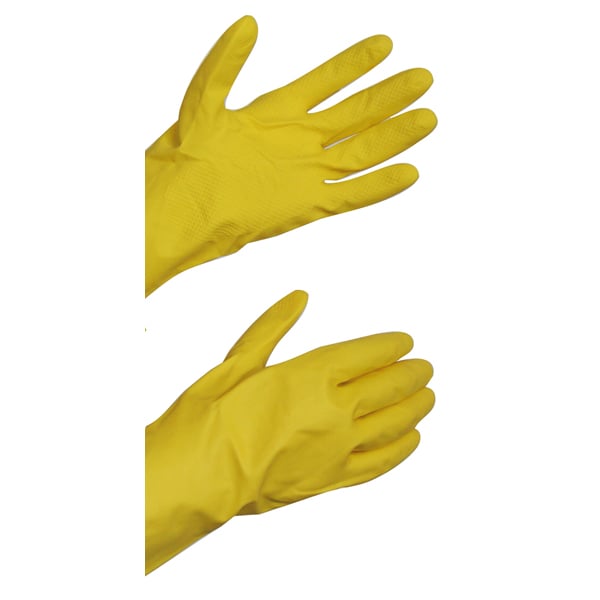 Clean&Clever Allzweck Handschuh, Latex gelb, 1 Paar, Gr. M