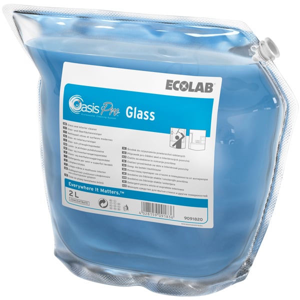 ECOLAB Oasis Pro Glass Hochkonzentrierter Glasreiniger 2x2,0L