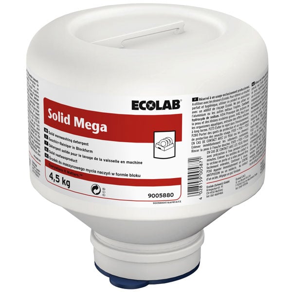 ECOLAB Solid Mega Maschinenspülmittel mit Chlor Blockmaterial 4x4,5kg