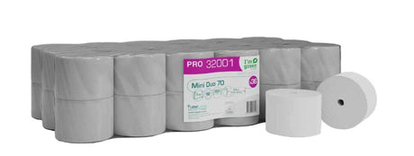 TUBELESS Toilettenpapier pro32001 Mini 9,2cmx71,5lfmtr. 622Blatt 3-lagig 36Rll/Pack