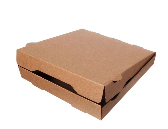 Pizza-Karton braun unbedruckt, 30x30x3cm, 100 Stk.
