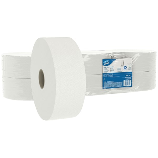 Clean&Clever Jumbo Toilettenpapier hochweiß 2lg. 6Rll à 360m