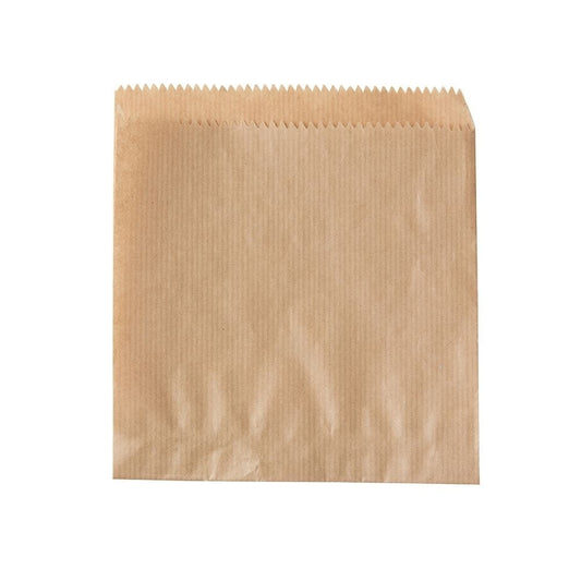 Papier-Burgertaschen 16x16 cm, braun, seitlich offen, 1.000 Stk. (inkl. Lizenzgebühr)