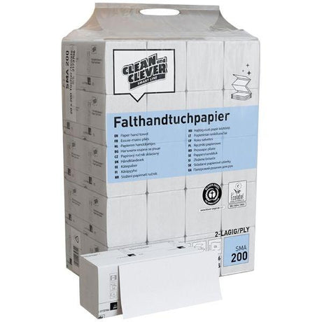 Clean&Clever Falthandtuch Recycling V-Falz 24,4x23cm 2lg 20x200Tü