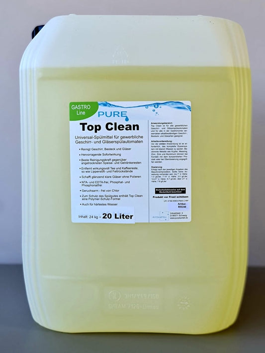 PURE Top Clean, Gläser- und Geschirrmaschinenspülmittel 20l