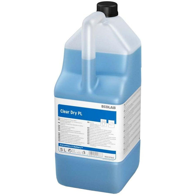 ECOLAB Clear Dry PL Klarspüler, Hochkonzentrat, Besonders Für Kunststoffgeschirr, 2x 5 L