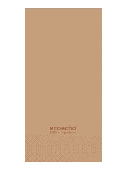 Serviette 40x40cm, ecoEcho Brown, 2-lagig, 1/8 1.500 Stück