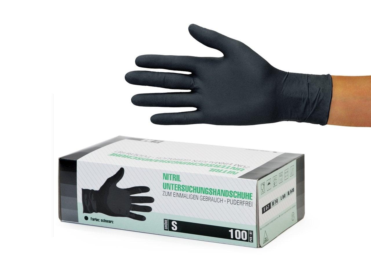 Nitrilhandschuhe schwarz S 100 Stck. - 10 Pakete je Karton