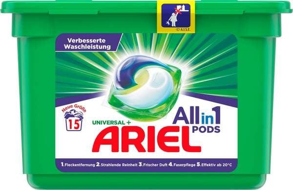 Ariel All in 1 Universal PODS Vollwaschmittel, 15WL