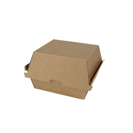 Take-away-Burger-Boxen 13 x 14 x 8 cm, Kraftkarton, braun, 180 Stk. (inkl. Lizenzgebühr)