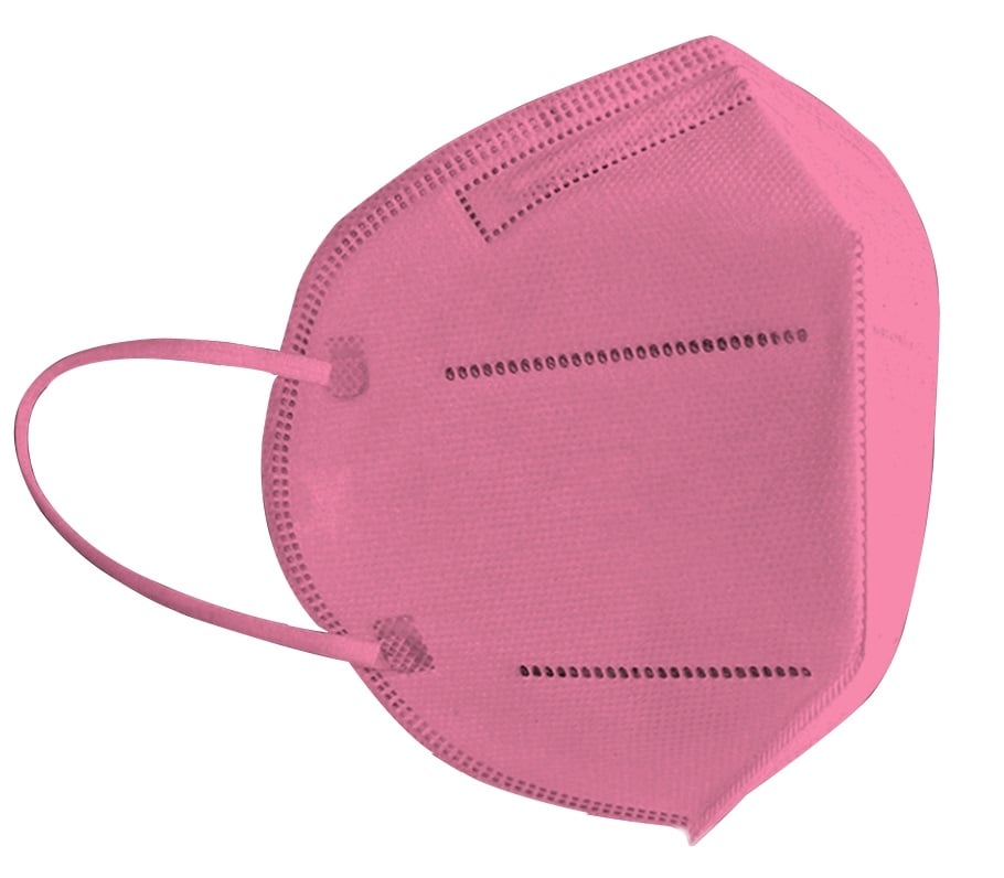 Famex FFP2 Partikelfiltrierende Halbmaske, pink, 5lg., 10 Stk. je Pack