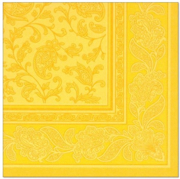Papstar Servietten, gelb "ROYAL Collection" 1/4-Falz 40 x 40 cm, 50 Stück