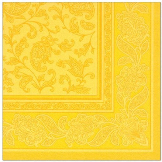 Papstar Servietten, gelb "ROYAL Collection" 1/4-Falz 40 x 40 cm, 50 Stück