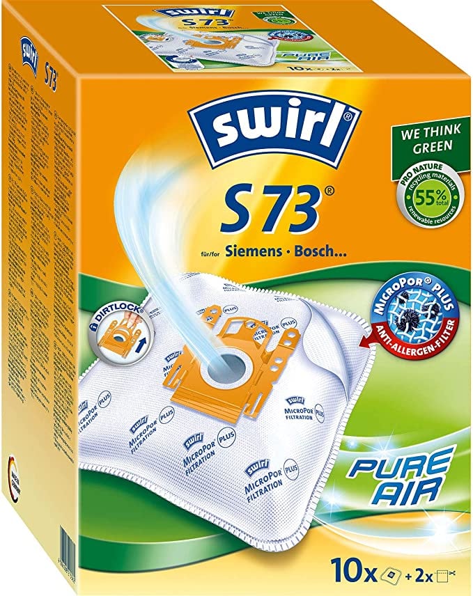 Swirl s73/10 MicroPor Plus Staubsaugerbeutel, 10er Pack