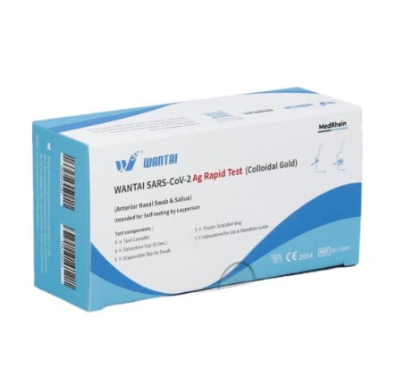 Wantai® 5er Pack, SARS-COV2 CE 2854 Antigen Lutsch-Speichel oder Nasal Laien