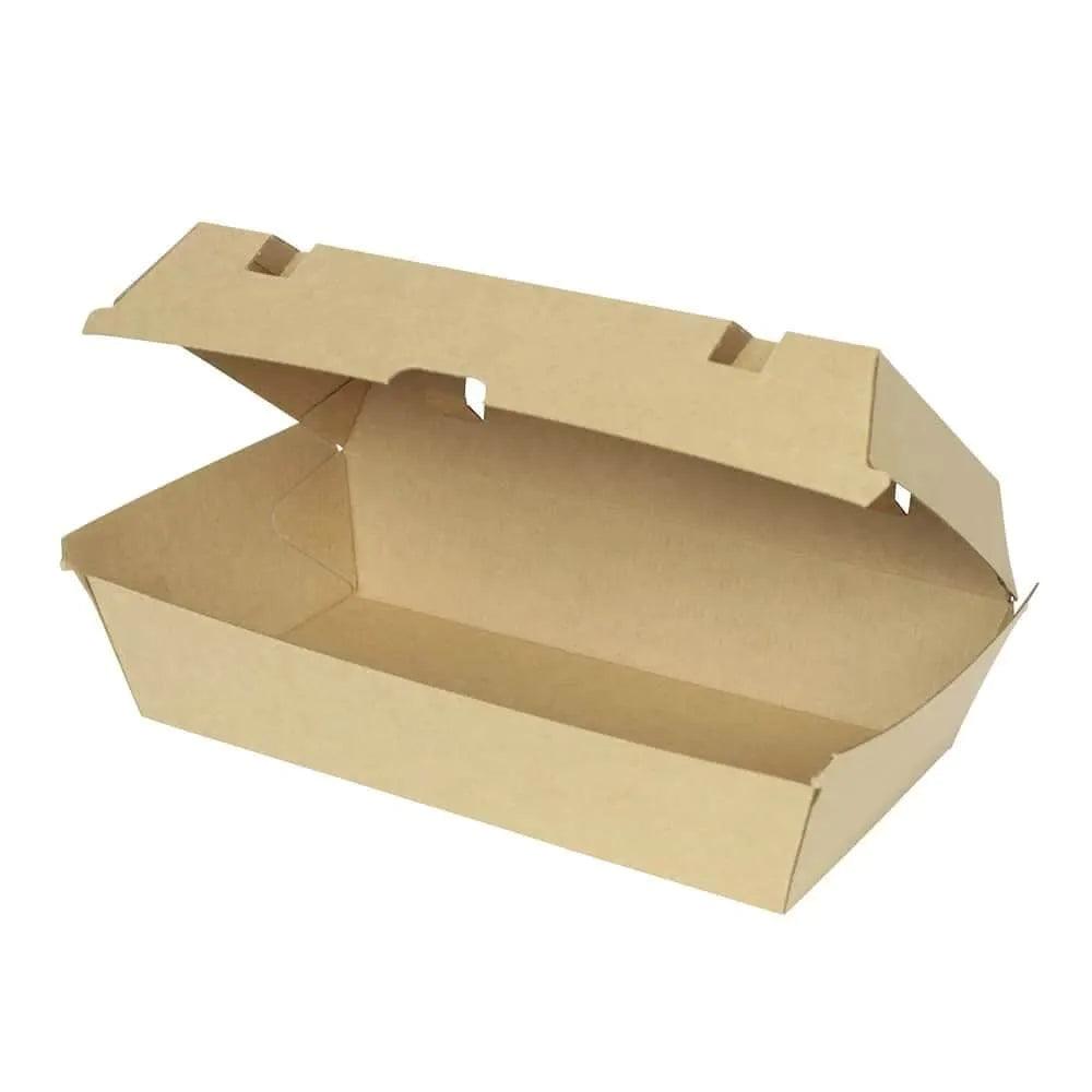 Take-away-Klappdeckel-Boxen 24,8 x 13 x 7,5 cm, Kraftkarton, braun, 200 Stk.