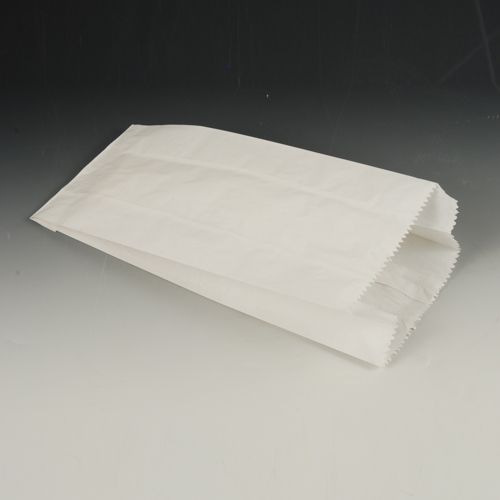 Papstar Papierfaltenbeutel, Cellulose, gefädelt 24 x 10 x 5 cm, weiß, 1.000 Stk. (inkl. Lizenzgebühr)