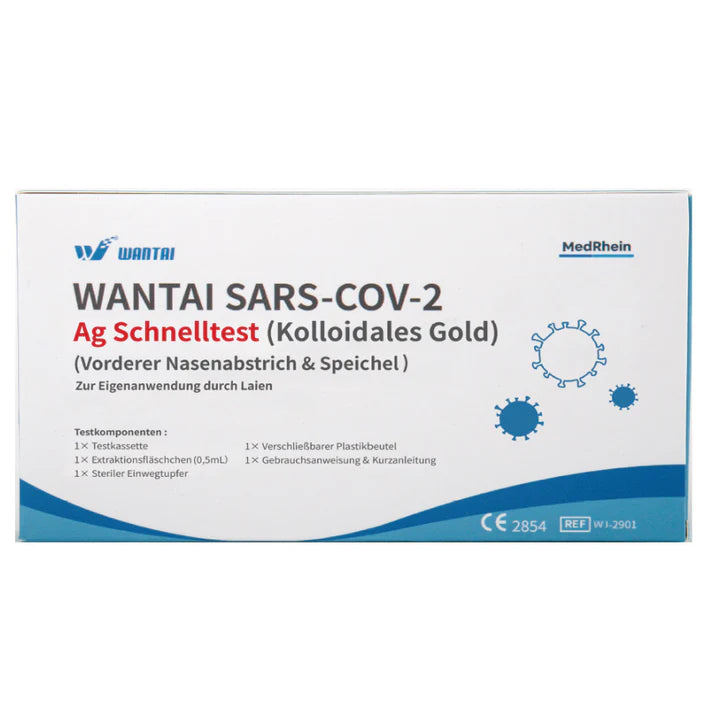 Wantai® SARS-COV2 CE 2854 Antigen Lutsch-Speichel oder Nasal Laien